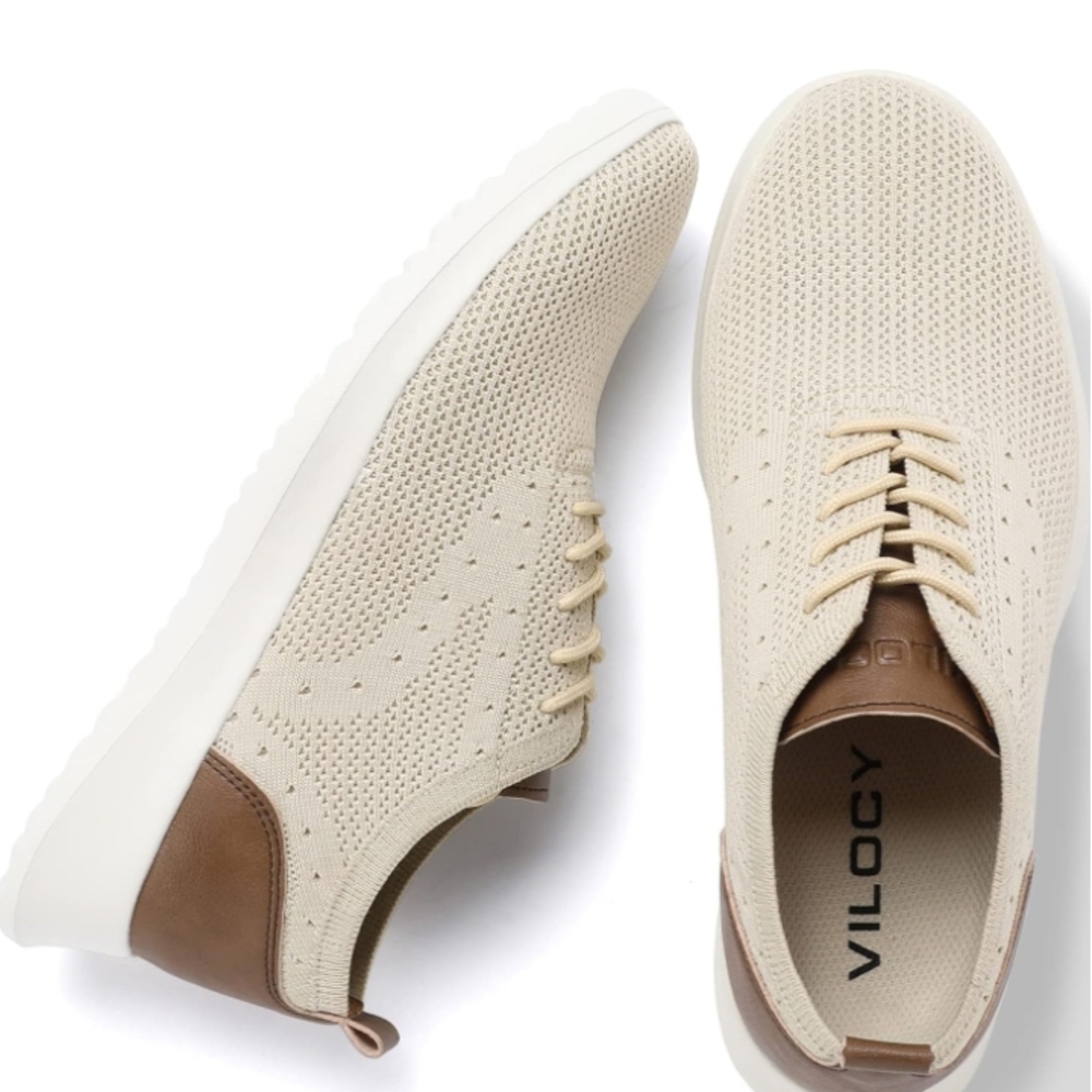 VILOCY Men's Dress Sneakers Casual Walking Shoes Business Oxfords Size: 7
